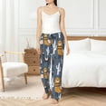 thumbnail image 4 of Balery Llama and Cactus Pantalones de pijama para mujer, pijamas ultraligeros, pantalones de estar por casa-Small, 4 of 6