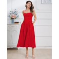 thumbnail image 3 of Vestido tipo corsé AGYMNX, sexy, muslo, tirantes finos, poliéster rojo, 3 of 6