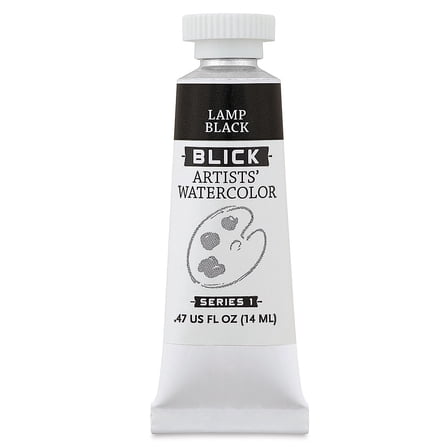Blick Artists' Watercolor - Lamp Black, 14 ml tube