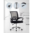 thumbnail image 4 of Silla de Escritorio Ejecutiva para Oficina con Respaldo Tela de Malla Negro OLU OLU OLUMESH/Ejecutiva Mesh/Ergonomica, 4 of 11