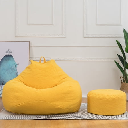 Ultra Soft Memory Bean Bag Chair Cover Stuffed Foam Filled Furniture and Accessories for Dorm Room Nursery Playroom Child’s bedroom Basement (No Filler)