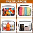 thumbnail image 4 of Bolsa de cosméticos YOQIVEXU de PVC transparente con cierre impermeable (18 unidades), 4 of 7