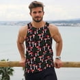 thumbnail image 6 of Rateoe Red Mushrooms Pattern Sleeveless Gym Shirt Muscle Tee Breathable Workout Shirt Slim-Fit Tank Quick Dry Fit Muscle Tank Top Bodybuilding Sleeveless T Shirt-Small, 6 of 7