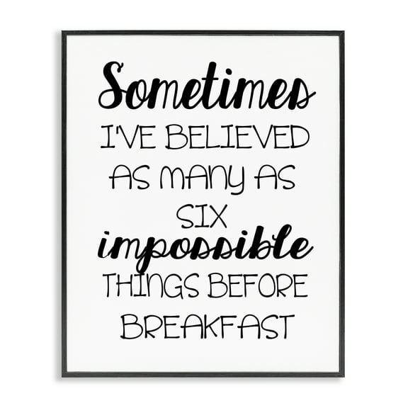 Stupell Industries Six Things Story Quote Text & Numbers Painting Black Framed Art Print Wall Art, 11 x 14