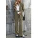 thumbnail image 3 of Trouser suit women elegant business suit set 2-piece, solid color slim fit festive blazer wide leg pants two-piece sporty trouser suit modern casual striped solid color sporty streetwear, 3 of 5