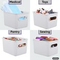 thumbnail image 3 of Superio Small Ribbed Plastic Storage Basket Organizer (6 Pack), 1.5 Liter Mini Closet Storage bin for Home, Shelf, Pantry, and Cosmetics – White Smoke, 3 of 5