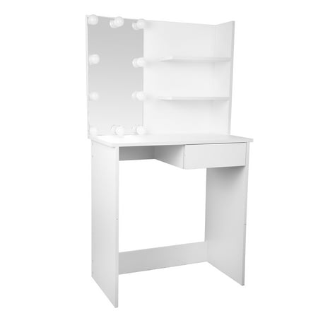 Felicia - Dressing Room Style Makeup Table with Built-In Lights