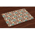 thumbnail image 1 of Ambesonne Dog Lover Place Mats Set of 4, Hipster Bulldog Pug, Standard Size, Multicolor, 1 of 4