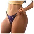 thumbnail image 3 of Clearance Sale 2025 Intimates Women's Printed Clearance Underpants Comfort Low-Rise Soft T-Back G-String Panties, 3 of 7