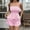🔥 Pink, variant on Dianli Fashion Women Ruffled Stripe Print Tube Top and Shorts Casual Two Piece Set, Trendy Sleeveless Pullover with Elastic Waist, Stylish Comfy Summer Lounge or Party Outfit Pink M
