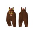 thumbnail image 6 of RUINIXCW Toddler Baby Thanksgiving Jumpsuit Turkey Embroidery Sleeveless Overalls, 6 of 8