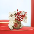 thumbnail image 4 of Lucky Cat Estatuas Animales Escultura Florero Resina Soledad Estatuilla del gato de la suerte, 4 of 10