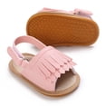 thumbnail image 4 of URMAGIC Baby Sandal Tassels Summer Toddler Cute Solid Color Slipper Shoes 0-18 Months, 4 of 9