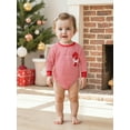 thumbnail image 5 of Miaouyo Infant Baby Girls Boys Christmas Fall Romper 0 3 6 9 12 18 Months Stripes Embroidery Candy Cane/Tree Fall Bodysuit, 5 of 9
