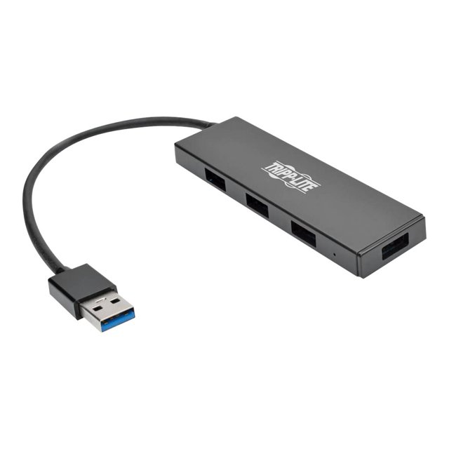 Tripp Lite 4-Port Portable Slim USB 3.0 Superspeed Hub w/ Built In Cable USB 3.0 4 x Superspeed - Hub - - Bureau