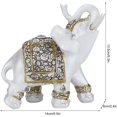 thumbnail image 2 of 14cm/5.5in Elephant Figurines Model Household Resin Animal Figurine Simulation Cute Animal Statue Home Decoration Ornament for Home Decor, Table Living Room, Bedroom, Office(Gold Large), 2 of 9