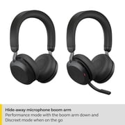 Jabra Evolve2 75 - USB-A UC with Charging Stand - Black Wireless Headset / Music Headphones Black