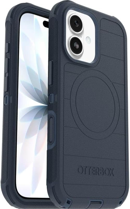 OtterBox iPhone 17 (Only) Bundle: Defender Series Case & Screen Protector - Blue Sentiment - Case Only - Snaps on MagSafe - Tough - Rugged & Durable - Non-Retail Packaging