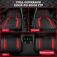 thumbnail image 6 of Rubbermaid Car Floor Mats, Heavy Duty Rubber Car Floor Mats Set，Injection Molded Aluminum Film All Weather Floor Mat, Waterproof Universal Trim-to-Fit Automotive SUV Sedan Van,Red, 6 of 9