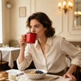 thumbnail image 3 of ievspot Enamel Coffee Mug Vintage Enamel Mug with Handle Retro Drinking Cup Durable Portable Tableware for Home Kitchen Heat Resistant Ideal for Coffee Lovers, 3 of 8