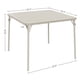thumbnail image 3 of Mesa plegable cuadrada 85,5 cm - Superficie acolchada en PU resistente al agua - Estructura de acero - Multifuncional y portátil para juegos, comedor, oficina - Patas plegables - Color beige, 3 of 8