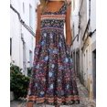 thumbnail image 4 of Vestido largo Medlor para mujer con estampado floral bohemio 2025, talla grande, 4 of 6