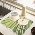 thumbnail image 2 of Yayeee Dish Drying Mat for Kitchen Counter 18" x 24" Microfiber Super Absorbent Coffee Decorative Pad, Light Green Martini, 2 of 9