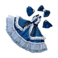 thumbnail image 1 of 1/3 muñeca princesa vestida de ropa de muñeca moda para un regalo de cumpleaños para niños, accesorios de fotos educativos vestidos de vestuario, oscuro, 1 of 8