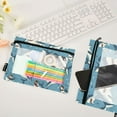 thumbnail image 4 of 2 Pack Pencil Pouch for 3 Ring Binder Smooth Zipper Folders with Pockets Clear Window Pencil Case Cute Cartoon Sharks, 4 of 6