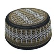 thumbnail image 4 of New Muslim Men Prayer Hats Cotton Embroidery Leisure Saudi Arabia Islamic Hat Muslim Turban Jewish Cap Men Headscarf Clothing, 4 of 5