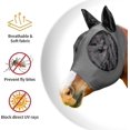 thumbnail image 2 of Horse Fly Mask, Fly Masks For Horses With Ears, Smooth & Elasticity Lycra Fly Mask, Avoid Equine Fly And Uv Protection(grey, Full (large)), 2 of 5