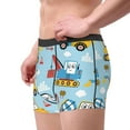 thumbnail image 3 of Kdxio Men's Boxer Briefs with Building Truck Print - Comfortable and Breathable Underwear for Everyday Wear, 3 of 7