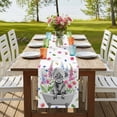 thumbnail image 4 of Table Runners 108 Inches Long Dress Scarves, Pink Flowers Yak Farmhouse Coffee/Dining/Kitchen Table Runner for Living Room, Vintage Spring Floral Bathtub Watercolor 13x108 Inch, 4 of 9