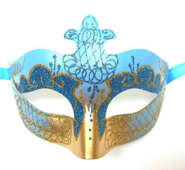 Unique Glitter Plastic Masquerade Mask Prom Dance Venetian Halloween Costume 