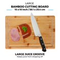 thumbnail image 2 of Tabla de cortar Freshware Bamboo con ranura para jugo [juego de 2], 2 of 3