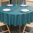 thumbnail image 2 of Waterproof vinyl tablecloth, round heavy duty tablecloth, kitchen and dining room wipeable tablecloth-cream-yellow, 2 of 6