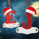 thumbnail image 5 of Colgante decorativo para árbol de Navidad, letras colgantes ornamentales creativas, decoraciones para festivales, E, 5 of 5