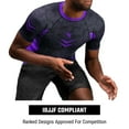 thumbnail image 2 of Hayabusa Ranked BJJ Rash Guards For Men Short Sleeve - Purple, X-Small, 2 of 6