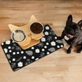thumbnail image 3 of Pet Feeding Mat with Small Floral Retro Watercolor Design, Absorbent Waterproof Non-Slip Dog Food Mat, 3 of 7