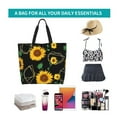 thumbnail image 6 of Honeii Sunflowers3 Print Tote Bag for Women, Foldable Tote Bag Large Shoulder Bag Top Handle Handbag for Travel, Work, 6 of 8