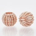 thumbnail image 2 of 100 pc Alloy European Beads Large Hole Beads Rondelle Hollow Rose golden 12x10mm Hole: 5mm, 2 of 2
