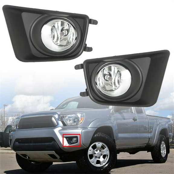 LABLT Clear Fog Lights Bumper Driving Lamp Bulbs For 2012-2015 Toyota Tacoma