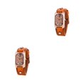 thumbnail image 4 of Jumpingount Reloj digital rectangular Novela Correa ajustable Básculas digitales transparentes Reloj de cuarzo vintage para mujer naranja naranja 2Conjunto, 4 of 6