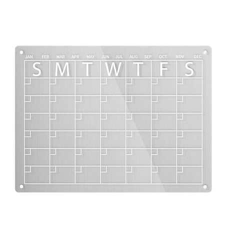 

Clearance Vntub DIY Acrylic Magnetic Calendar For Fridge 15x11 Inches Magnetic Calendar For Fridge Clear Erase Calendar Board For Refrigerator Includes 6 Erase Markers