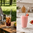thumbnail image 5 of Wide Metal Straw 304 Stainless Steel Angled Tip Reusable for Slushies Milkshakes Dishwasher Safe with Brush, 5 of 6
