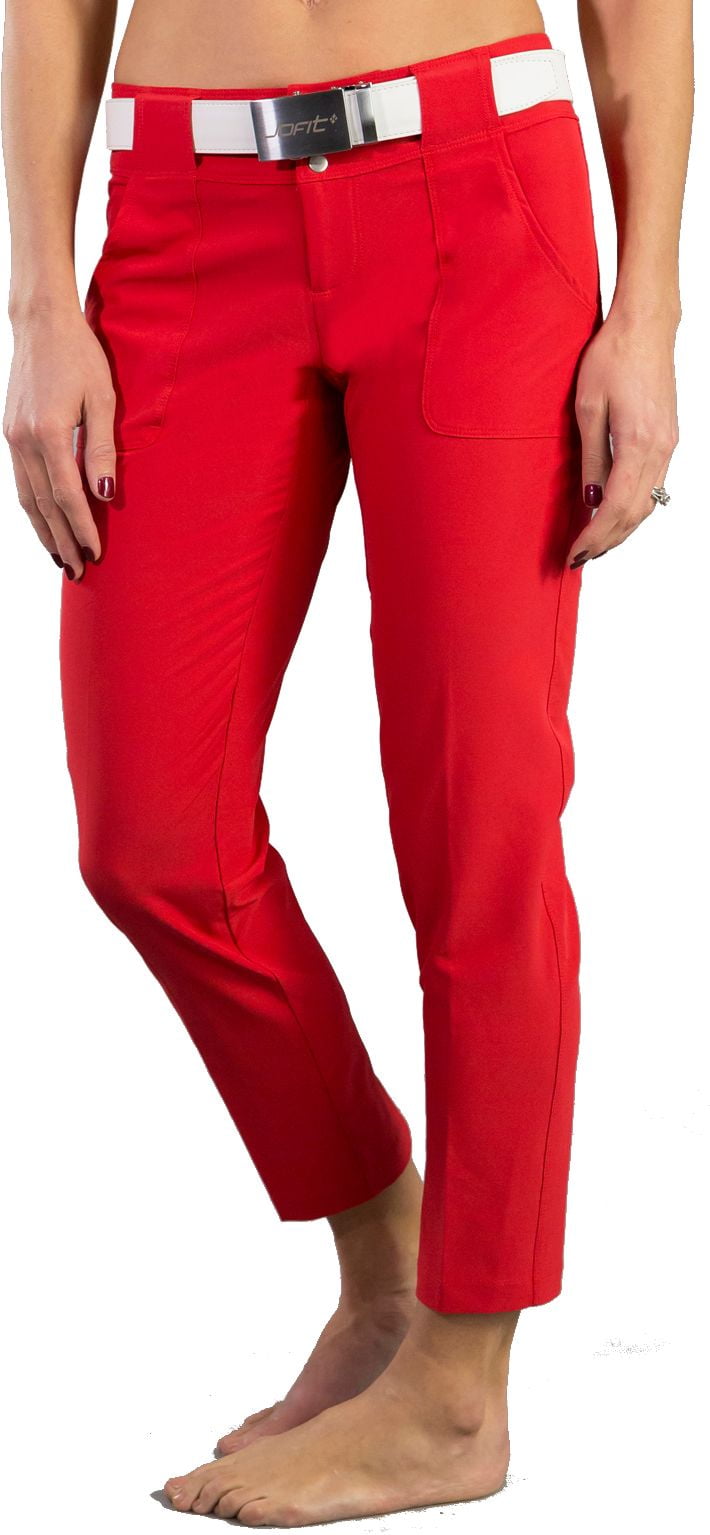 jofit women's belted cropped printed golf pants