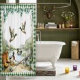 thumbnail image 3 of Manfei Aquatic Bird Pattern Shower Curtain 72Wx72L,Rustic Animal Bathroom Curtain, 3 of 5
