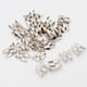 thumbnail image 4 of 30 piezas de remaches con letras del , accesorios de , aleación, color plateado, palabras, punk para jeans, cinturón, teléfon METRO, 4 of 8