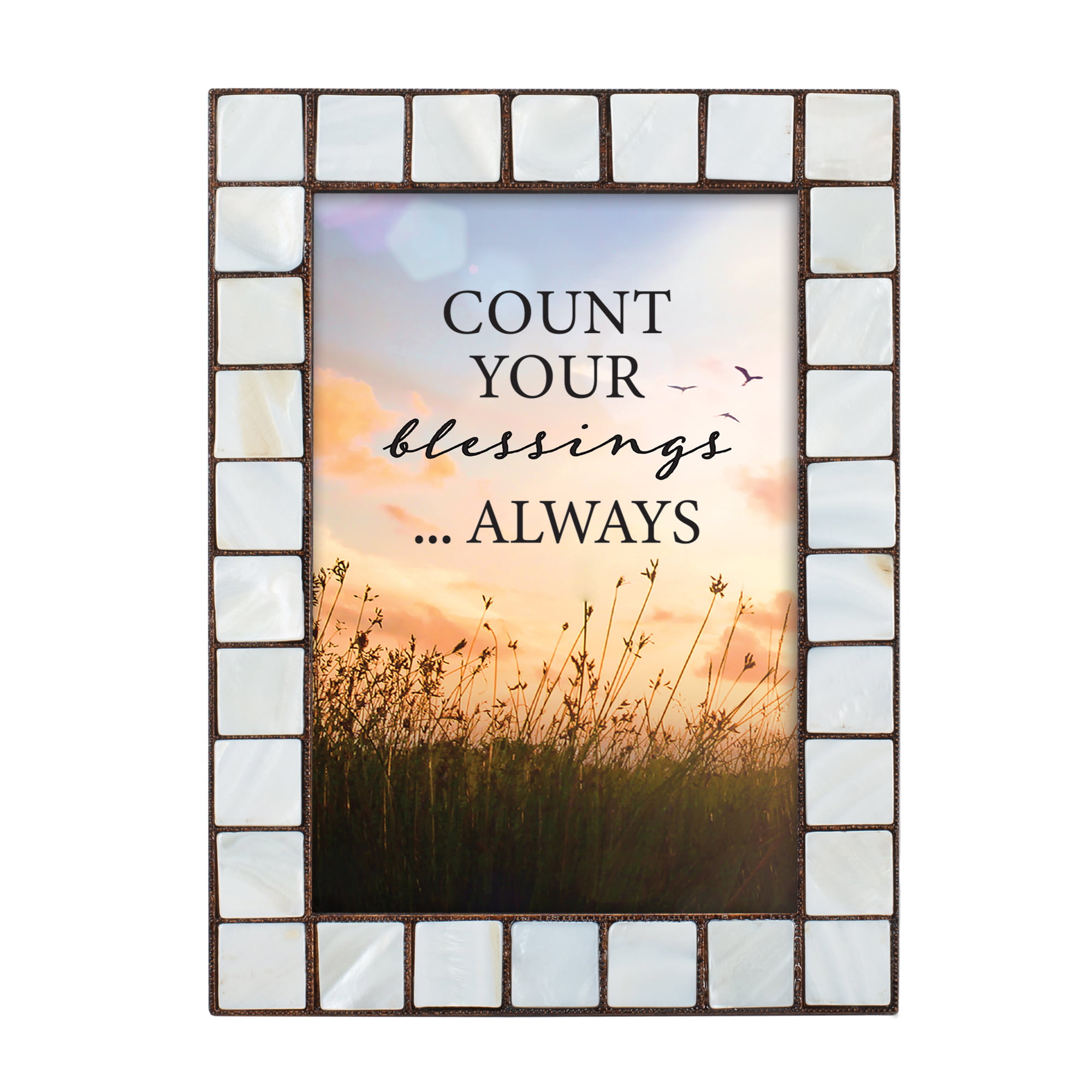 Cottage Garden Love is Always Home Black Beaded Board 5 x 7 Table Top and Wall Photo Frame