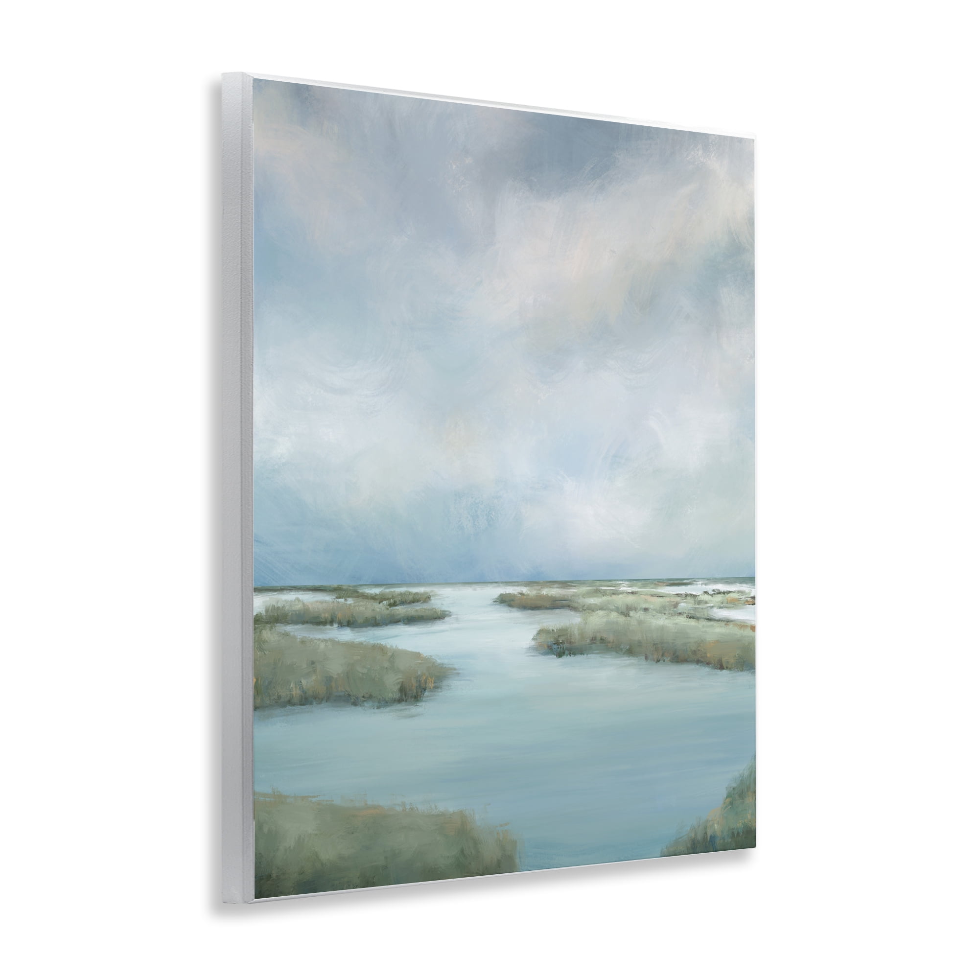 Hazy Marsh Land View Wall Plaque Art, design by Leah Noel Art